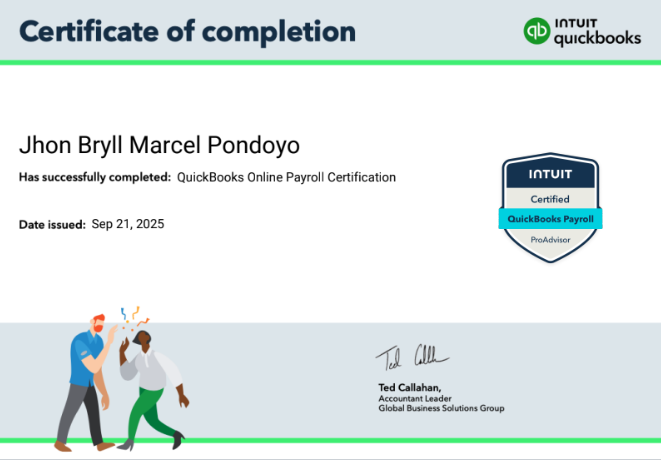 Intuit QuickBooks Payroll Certification